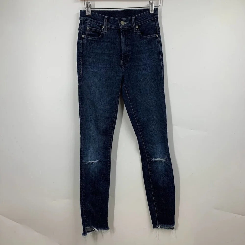Mother Jeans The Stunner High Rise Ankle Step Fray In Disco Dolls Size 24